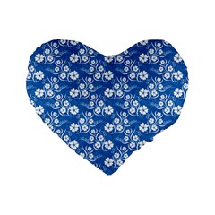 Background Blue Colors Standard 16  Premium Flano Heart Shape Cushions by Pakrebo