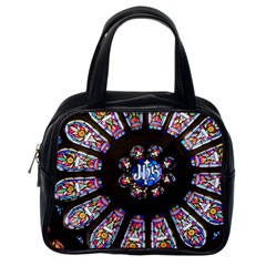 Rosette Stained Glass Window Church Classic Handbag (one Side) by Pakrebo