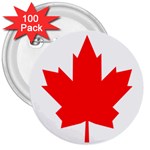 Flag of Canada, 1964 3  Buttons (100 pack) 