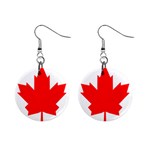 Flag of Canada, 1964 Mini Button Earrings