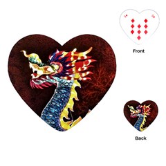 Dragon Lights Main Dragon Playing Cards (heart) by Riverwoman