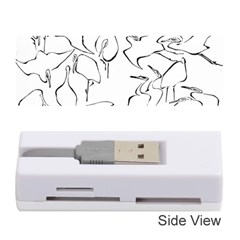 Katsushika Hokusai, Egrets From Quick Lessons In Simplified Drawing Memory Card Reader (stick) by Valentinaart