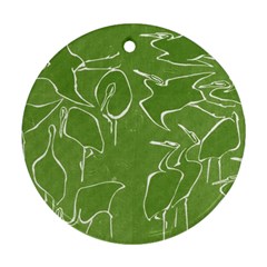 Katsushika Hokusai, Egrets From Quick Lessons In Simplified Drawing Ornament (round)