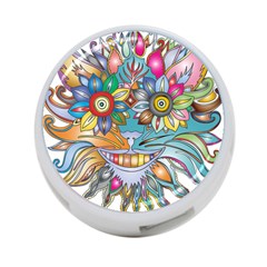 Anthropomorphic Flower Floral Plant 4-port Usb Hub (one Side) by HermanTelo