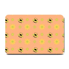 Bee Bug Nature Wallpaper Small Doormat  by HermanTelo