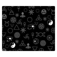 Witchcraft Symbols  Double Sided Flano Blanket (small)  by Valentinaart