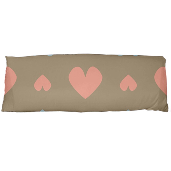 Hearts Heart Love Romantic Brown Body Pillow Case (Dakimakura)