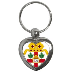 Coat Of Arms Of Anglican Church Of Canada Key Chains (heart)  by abbeyz71