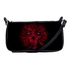 Monster Red Eyes Aggressive Fangs Ghost Shoulder Clutch Bag by HermanTelo