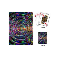 Wave Line Colorful Brush Particles Playing Cards (mini) by HermanTelo