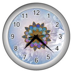 Wonderful Mandala Wall Clock (silver)