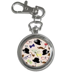 Moustache Hat Bowler Key Chain Watches