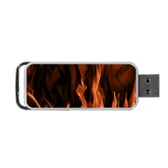 Smoke Flame Abstract Orange Red Portable Usb Flash (two Sides) by HermanTelo