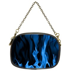 Smoke Flame Abstract Blue Chain Purse (one Side) by HermanTelo