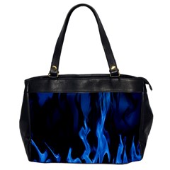 Smoke Flame Abstract Blue Oversize Office Handbag by HermanTelo