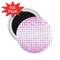 Square Pink Pattern Decoration 2 25  Magnets (100 Pack) 