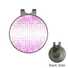 Square Pink Pattern Decoration Hat Clips With Golf Markers