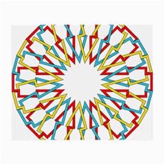 Wheel Complex Symbol Mandala Small Glasses Cloth (2-side) by HermanTelo