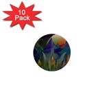 Mountains Abstract Mountain Range 1  Mini Buttons (10 pack) 