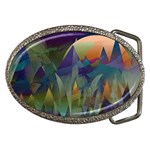 Mountains Abstract Mountain Range Belt Buckles