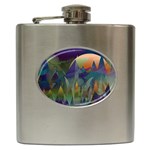 Mountains Abstract Mountain Range Hip Flask (6 oz)