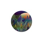 Mountains Abstract Mountain Range Golf Ball Marker