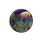 Mountains Abstract Mountain Range Hat Clip Ball Marker