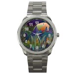 Mountains Abstract Mountain Range Sport Metal Watch