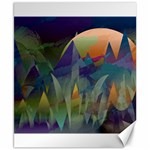 Mountains Abstract Mountain Range Canvas 8  x 10 