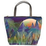 Mountains Abstract Mountain Range Bucket Bag