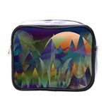 Mountains Abstract Mountain Range Mini Toiletries Bag (One Side)