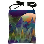 Mountains Abstract Mountain Range Shoulder Sling Bag