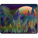 Mountains Abstract Mountain Range Fleece Blanket (Medium) 