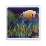 Mountains Abstract Mountain Range Memory Card Reader (Square)