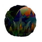 Mountains Abstract Mountain Range Standard 15  Premium Round Cushions Front