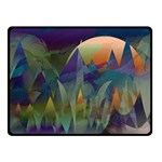 Mountains Abstract Mountain Range Double Sided Fleece Blanket (Small) 