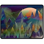 Mountains Abstract Mountain Range Double Sided Fleece Blanket (Medium) 