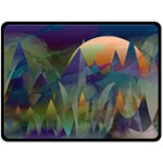 Mountains Abstract Mountain Range Double Sided Fleece Blanket (Large) 