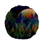 Mountains Abstract Mountain Range Standard 15  Premium Flano Round Cushions