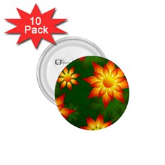 Flower Pattern Floral Non Seamless 1 75  Buttons (10 Pack) by Pakrebo