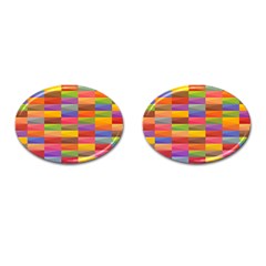 Abstract Background Geometric Cufflinks (oval) by Mariart