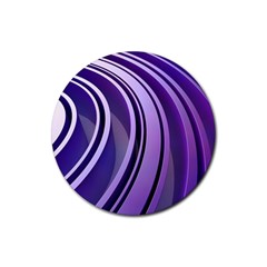 Circle Concentric Render Metal Rubber Round Coaster (4 Pack)  by HermanTelo