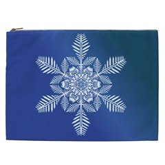 Flake Crystal Snow Winter Ice Cosmetic Bag (xxl) by HermanTelo