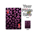 Pink Kisses Playing Cards Double Sided (Mini) Front - HeartQ