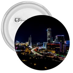 Night City Seoul Travel Korea Sky 3  Buttons by Pakrebo