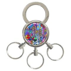 Abstract Forest  3-ring Key Chain by okhismakingart