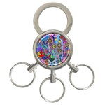 Abstract Forest  3-Ring Key Chain Front