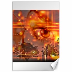 Eye Butterfly Evening Sky Canvas 20  X 30  by HermanTelo