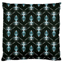 Seamless Pattern Background Black Large Flano Cushion Case (one Side) by HermanTelo