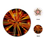 Zoom Effect Explosion Fire Sparks Playing Cards (Round) Front